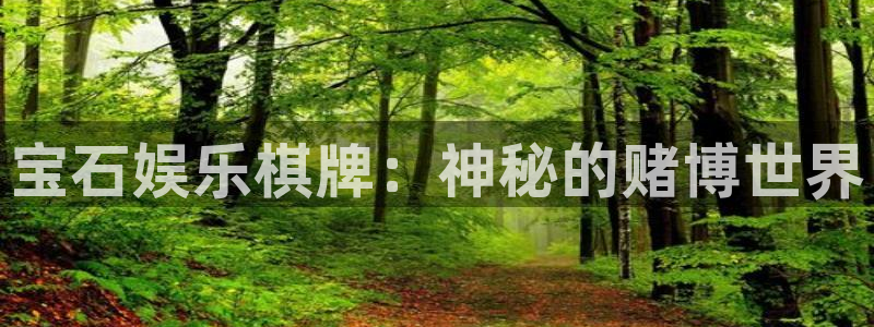 万事娱乐平台注册入口：宝石娱乐棋牌：神秘的赌博世界